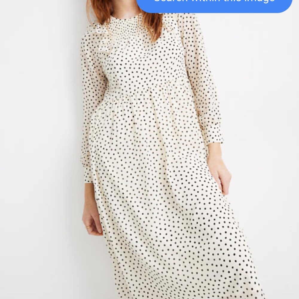 Madewell Polka Dot Midi Dress View 2